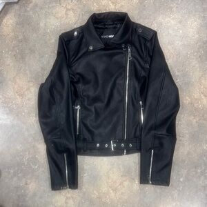 Fashion Nova Sleek Black Leather Jacket